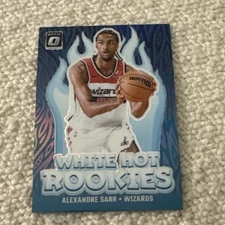 Alexandre Sarr 2024-25 Panini Optic White Hot Rookies #14 Holo Prizm Silver