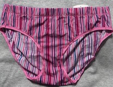 vintage panties Sz 8 Secret Satin Second Skin Stretchy Stripes