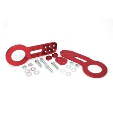 Rev9 Universal Aluminum Cnc Tow Hook Set Front Rear Red