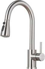 Kitchen Faucet with Pull Down Sprayer - Brushed Nickel Single Handle Kitchen