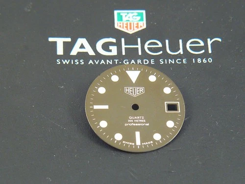 NOS Heuer 1000 dial extremely rare olive PVD coated version swiss made 981.013