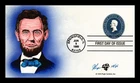 US COVER ABRAHAM LINCOLN POSTAL STATIONERY FDC PUGH HAND PAINTED