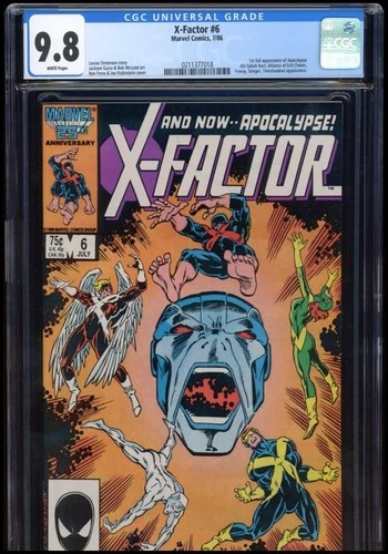 X-Factor #6 CGC 9.8 1st app Apocalypse 1st Print White Pages X-Men 1986 Marvel