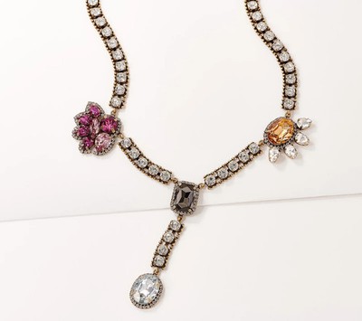 LOGO Lavish Links by Lori Goldstein Antique Y Necklace