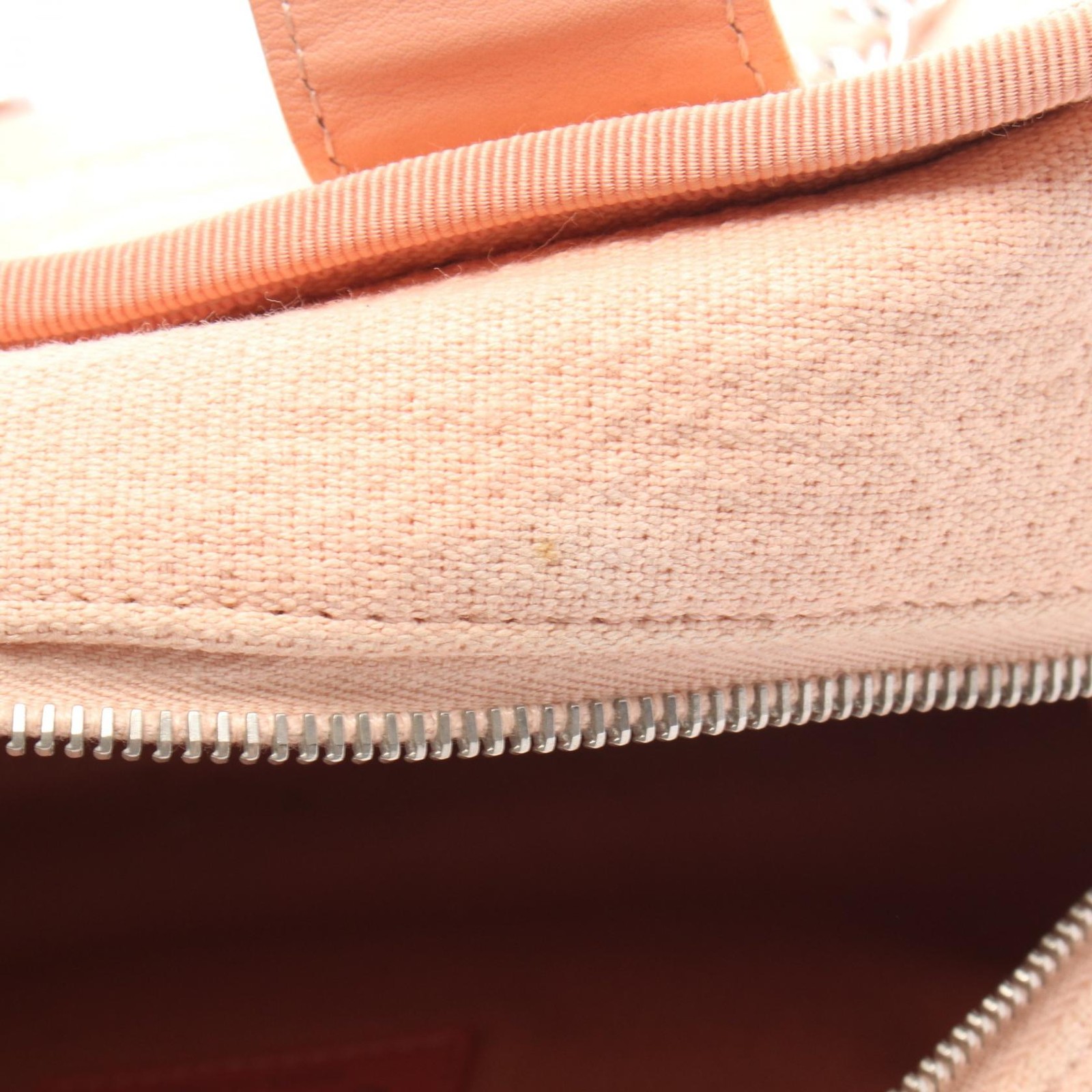 CHANEL Deauville bowling Chain Shoulder Bag A92749 canvas leather Pink SHW Used image 7