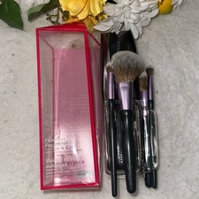 Ulta Beauty Flawless Face  Eye 4 Piece Makeup Brush Kit with Travel Case Purple