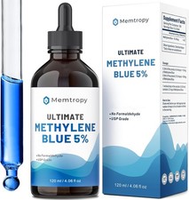 Methylene Blue Pharmaceutical Grade 4.06 fl oz, 5 USP Grade Solution, Brain ...