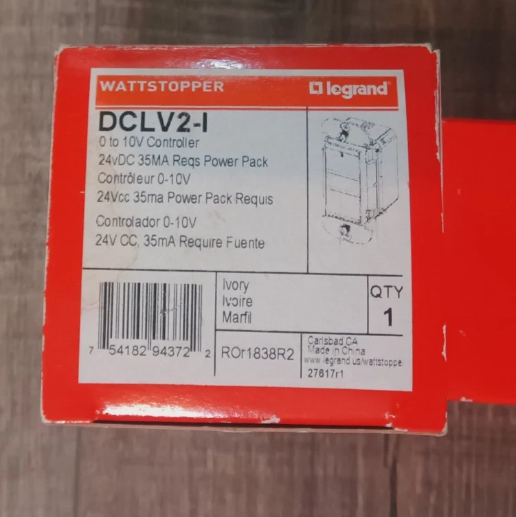 Lote de 2: Interruptor atenuador WattStopper Legrand DCLV2-I 0-10V marfil 24V Foto 2 de 3