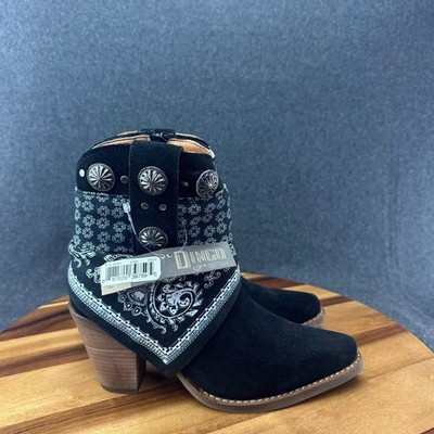 Dingo DI 184 Ladies Bandida 7'' Black Western Boots Womens SZ 6.5