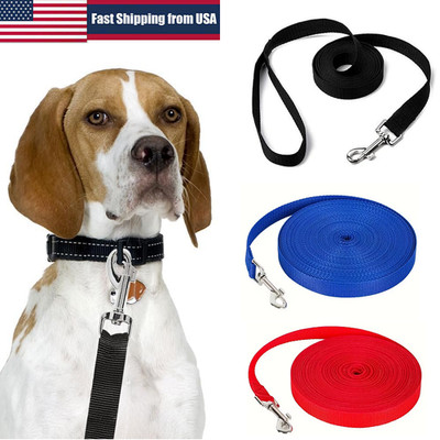 Dog Training Lead Extra Long Line Nylon Leash Yard Outside Puppies Walking USA