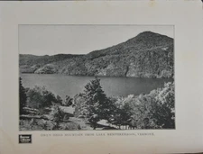 Antique Lake Memphremagog Owl's Head Mountain Vermont Art Print 1902