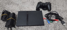 Sony PlayStation 2 Slim Console, Cords, Controller Memory Card Chip