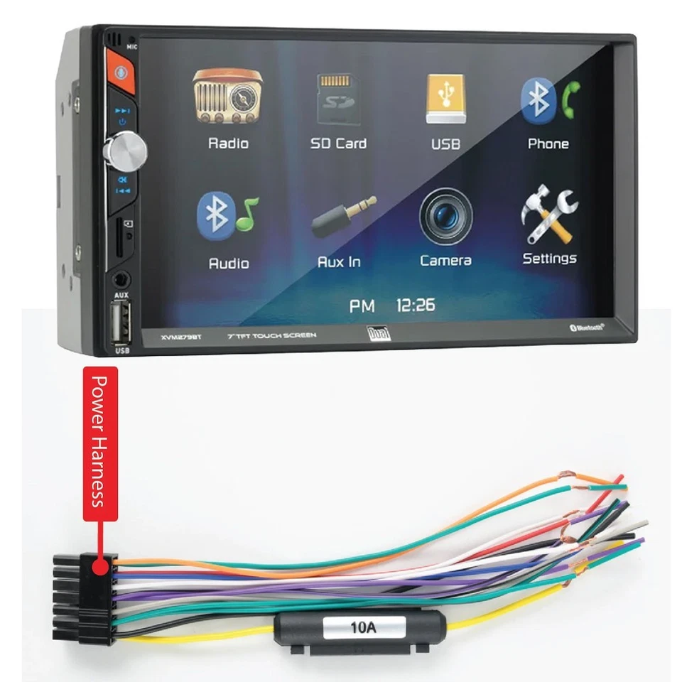 Radio AM/FM Bluetooth pantalla de 7" estéreo de coche y altavoces para Honda Civic 2006-2011 Foto 2 de 4