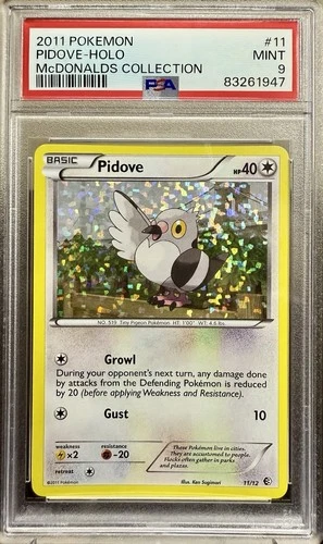 Pidove Holo 11/12 Pokémon Card 2011 McDonald's Promo PSA 9 Mint