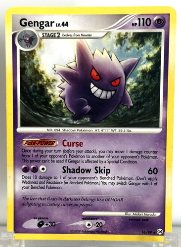 The Pokémon Company Gengar 16/99 Arceus Rare Stage 2 110 HP English Regular