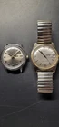 Two vintage Timex watches with day date and nice clean dial