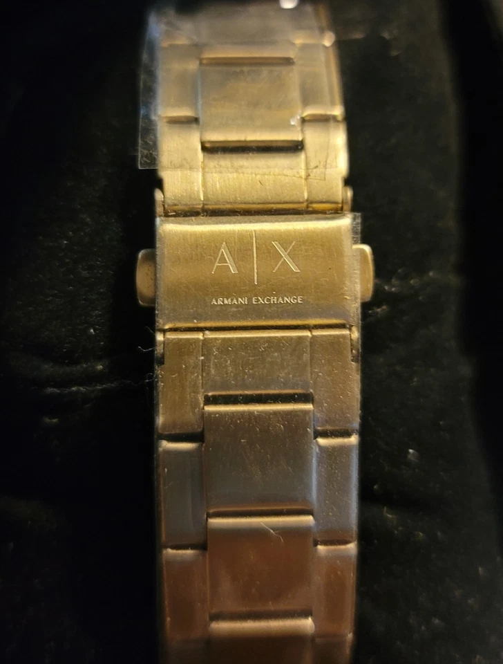 Reloj Armani Exchange Hombre Leonardo 44mm Acero Inoxidable Tono Dorado Foto 4 de 4
