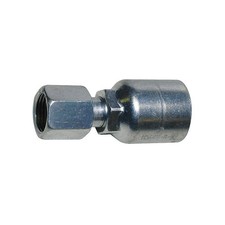 PARKER 10643-4-6 Crimp Fitting,3/8" I.D.,7/16",F,JIC 21A755