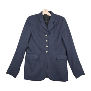 Platinum Breeches Equestrian Dressage Show Coat 100% Wool Black Women's Size 10