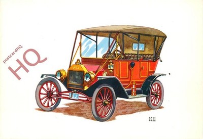 Ansichtskarte:;Oldtimer, unbekanntes Modell, 1911