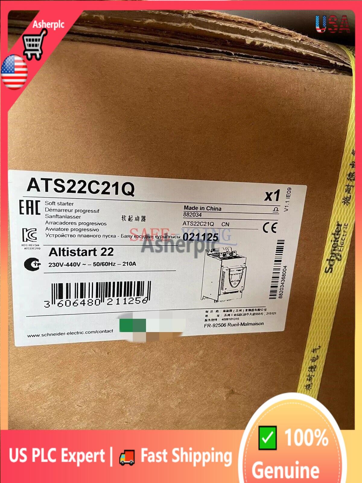 Brand New 1PCS Soft Starter ATS22C21Q 1-Year Warranty Expedited Shipping
