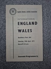 ENGLAND V WALES 1971 SCHOOLS INTERNATIONAL