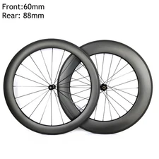 700C Road Bike Carbon Fiber Wheel Set Clincher/Tubeless/Tubular UD Matte Finish