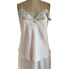 New with Tag Vintage romantic pink white lace Christian Dior lingerie set