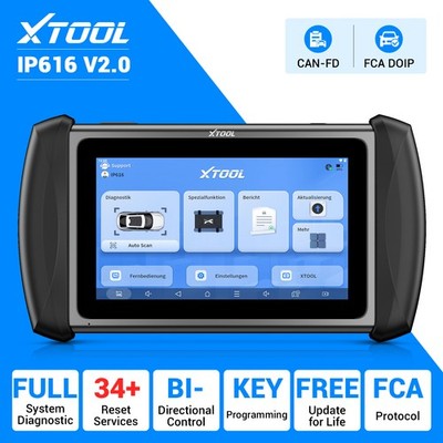 2026 XTOOL IP616 V2.0 Fahrzeug-Bidirektional-Scanner, Vollsystem-Diagnosegerät
