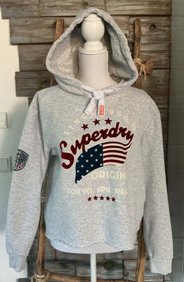 Kapuzenhoodie Hoodie Superdry Größe 42 neuwertig grau meliert