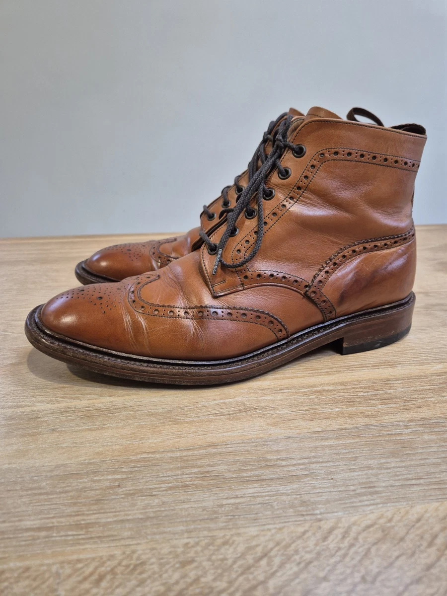 Loake George Brown Tan Calf Leather Ankle Brogue Derby Boots Size 11 Loake George | English Men main image 3