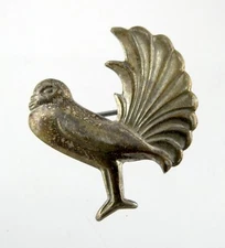 Vintage Safran Sterling Silver Pheasant Peacock Brooch Bird Pin 4.1g 1 1/8 Inch