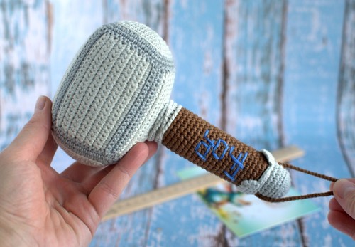 Thor's Hammer, Viking Ax, Personalized gift, Baby photo shoot, Rattle ...