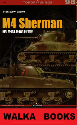 M4 SHERMAN and ''FIREFLY'' - Kagero Topdrawings 98 - Combined Shipping - BRAND NEW