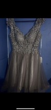 Large Silver/Gray Midi Evening/hoco Dress