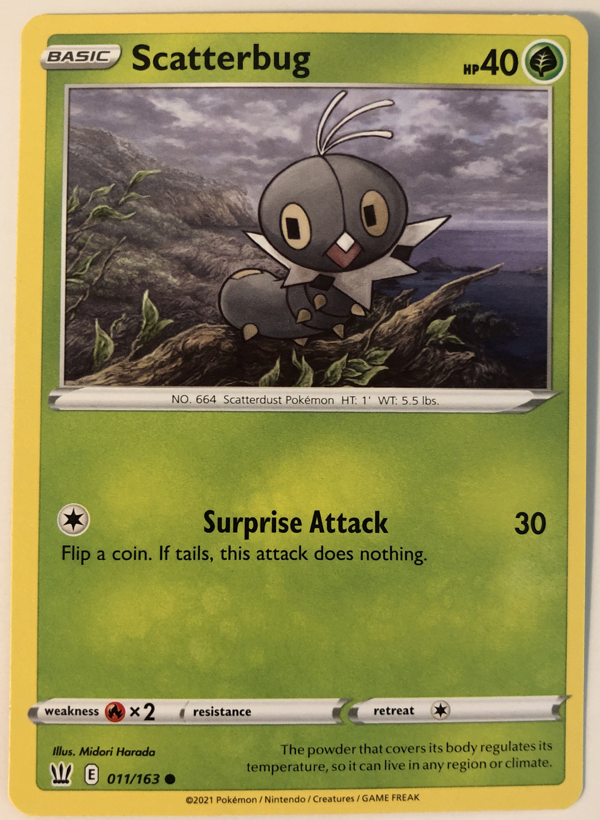 Scattebug Map Pokemon Battle Styles Scatterbug 11/163 | eBay