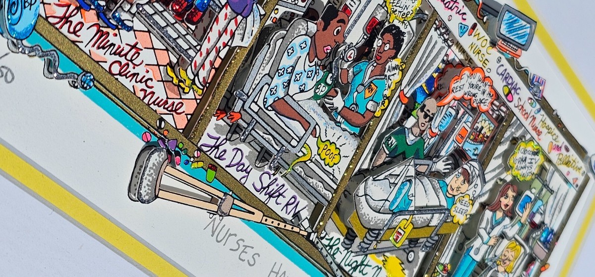 Charles Fazzino Nurses Have Heart 3D SERIGRAPH HAND SIGNED