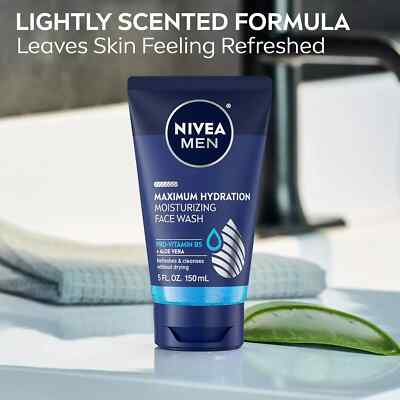 Nivea Men Hydration Face Wash with Aloe Vera, Moisturizing & Soothing, 5 oz