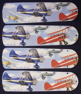 New Kids Flying Airplanes Planes 42 Ceiling Fan Blades Only Ebay