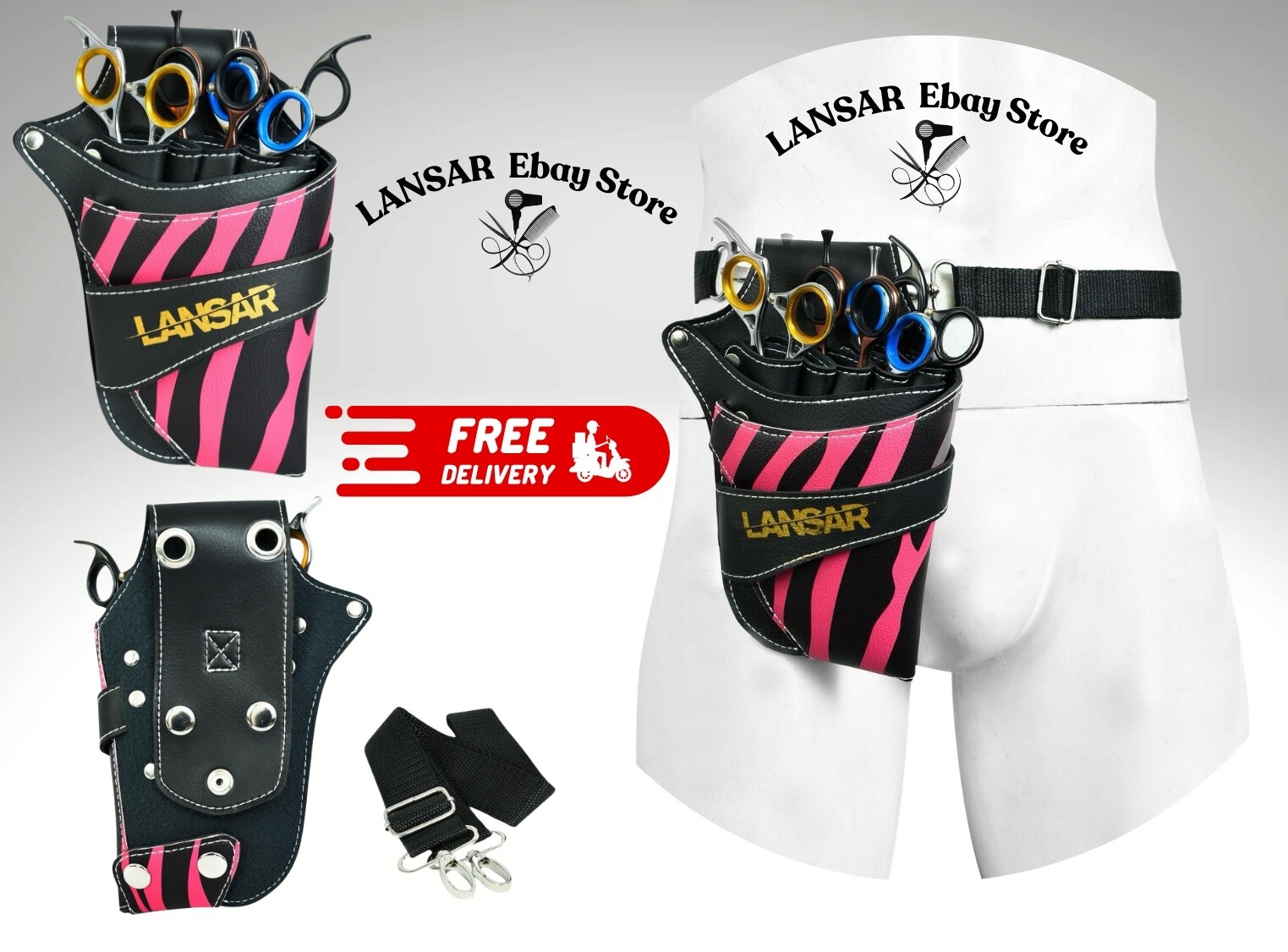 Professional Barber Salon Waist scissor pouch Shear Holster Hairdressing Bag