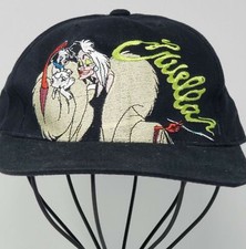 Vintage Disney 101 Dalmatians Cruella De Vile Snapback Hat Rare Vibrant Colors