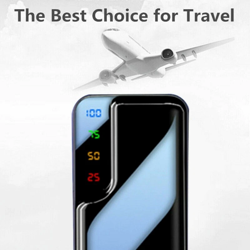 Banco de alimentación 9000000mAh 2 USB de respaldo externo cargador de batería paquete para teléfono celular Foto 4 de 4