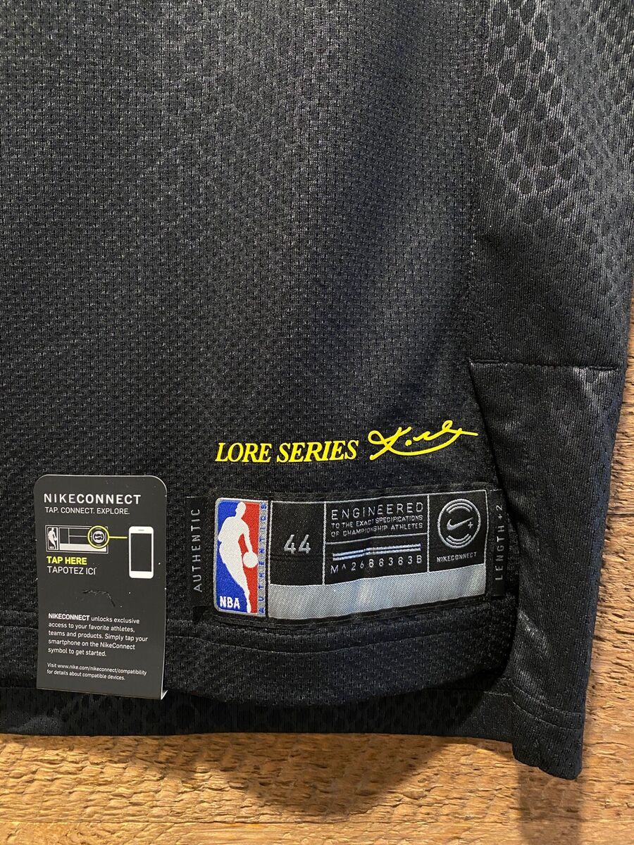 Kobe Bryant #24 Lakers City Edition Lore Series BLACK MAMBA! NWT & WISH patch