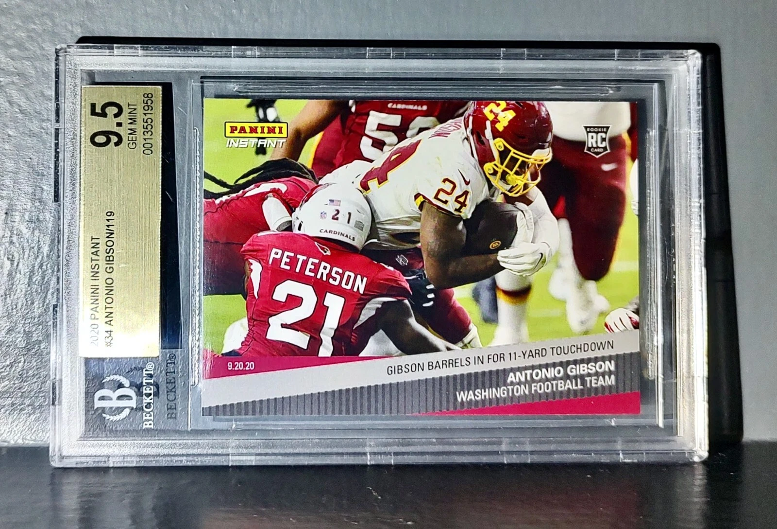 Antonio Gibson Panini Instant NFL #34 Autograph-Orange