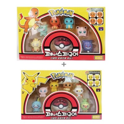 Pokemon FACE FIGURE A + B Type Set 12ea Figure 2pcs Monster Ball