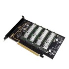 Maihelun PCIe 4.0x16 to Four Disk NVME Solid-State Drive M.2 Adapter SSD