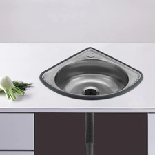 Stainless Steel Bar Sink RV Kitchen Sink Bathroom Sink Corner Narrow Sink NEW US