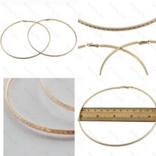 BIG large HUGE HOOPS texture ROPE PATTERN diamond cut TEXTURED HOOP EARRINGS