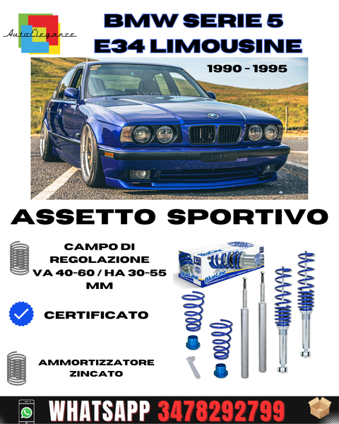 ❗ ✨ Blueline Gewindefahrwerk Passend FüR Bmw 5Er E34 Limousine 1990 - 1995 ❗ ✨-image