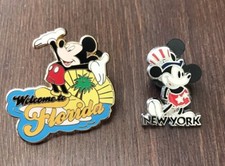 Two Disney Pins New York And Florida 
